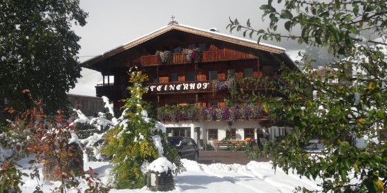 The Steinerhof hotel in Austria, covered in thick snow