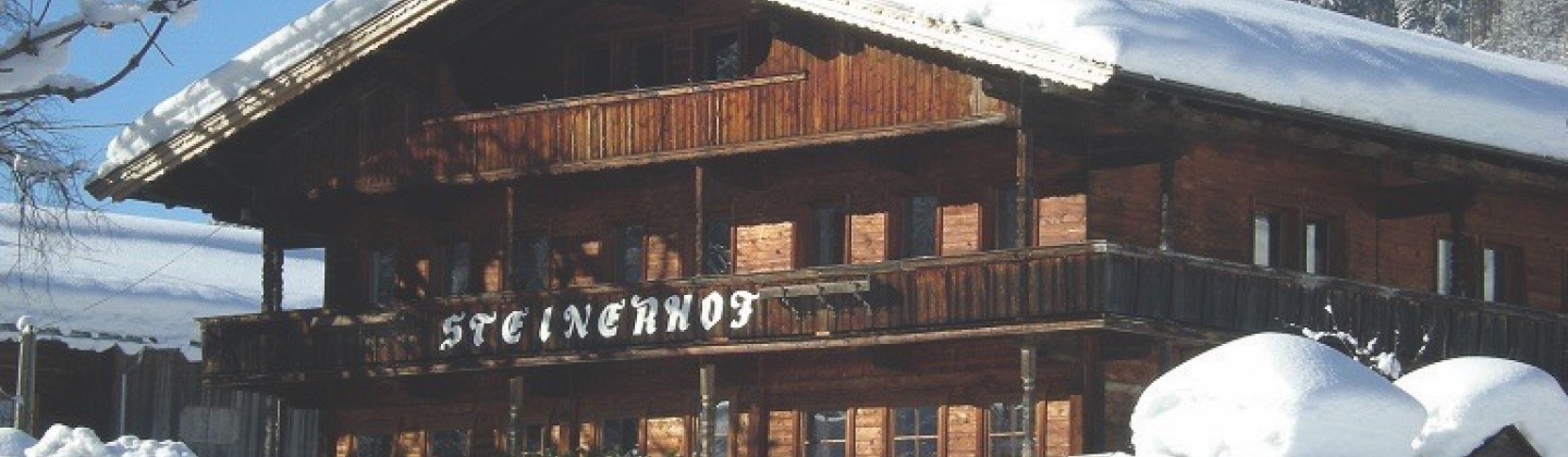 The Steinerhof Hotel in Austria covered in white snow