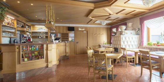 Hall area at the Hotel Eden in Passo Tonale