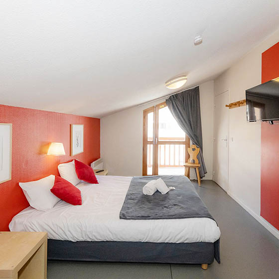 Bedroom at the Mileade in Tignes, France