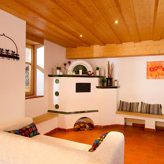 Cosy lounge at the Jugendhotel Striedlhof in Sportwelt, Austria